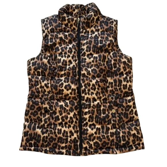 Charter Club Jackets & Blazers - Charter Club Women's Puffer Vest Leopard Print Size Small
